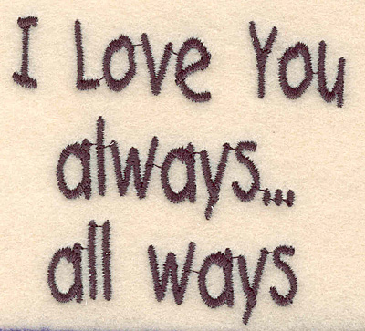 Embroidery Design: I love you large 3.03w X 2.77h