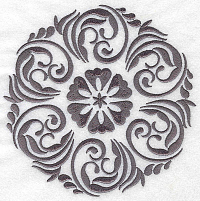 Embroidery Design: Damask Block 2 large 6.46w X 6.42h