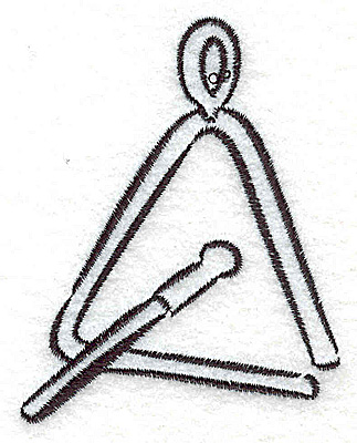 Embroidery Design: Triangle percussion instrument 2.36w X 3.01h