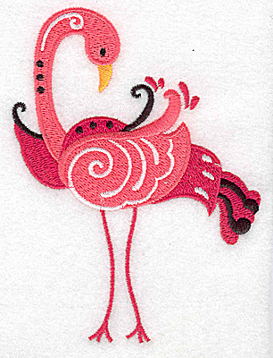 Embroidery Design: Flamingo B large 3.67w X 4.87h