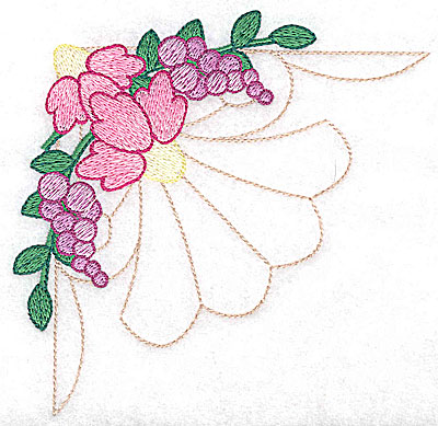 Embroidery Design: Echinacea and berries large 4.97w X 4.93h