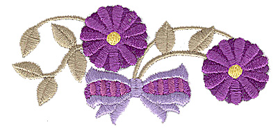 Embroidery Design: Floral design A 3.89w X 1.83h