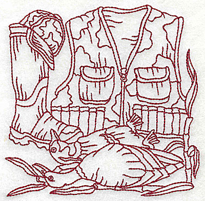 Embroidery Design: Duck Hunter scene 10 medium 4.88w X 4.81h