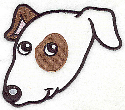 Embroidery Design: Devoted dog A applique 5.23w X 4.58h