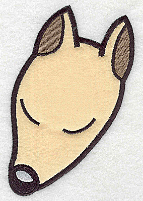 Embroidery Design: Devoted dog G applique 3.34w X 4.96h