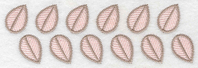 Embroidery Design: Leaf border  2.19"h x 6.94"w