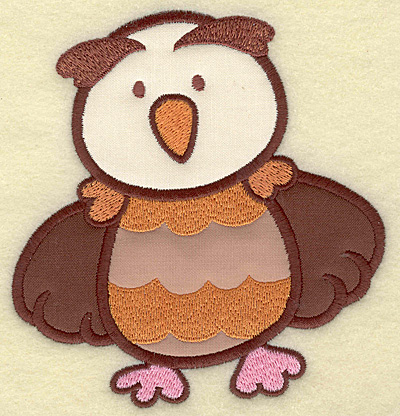 Embroidery Design: Owl triple applique 4.71w X 5.00h