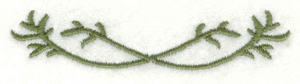 Embroidery Design: Small vine embellishment3.00w X 0.64h