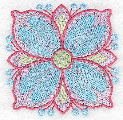 Embroidery Design: Flower only 1 3.26w X 3.26h