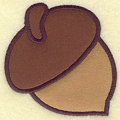 Embroidery Design: Acorn (double applique] 3.49w X 3.52h