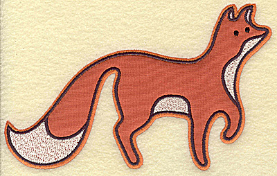 Embroidery Design: Fox applique 6.84w X 4.23h