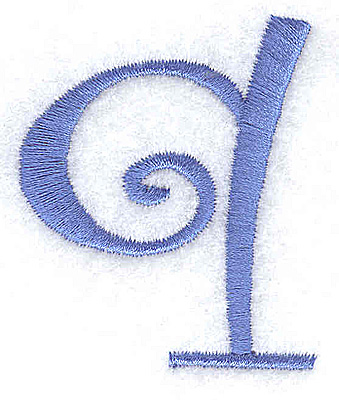 Embroidery Design: q lower case 1.64w X 1.98h