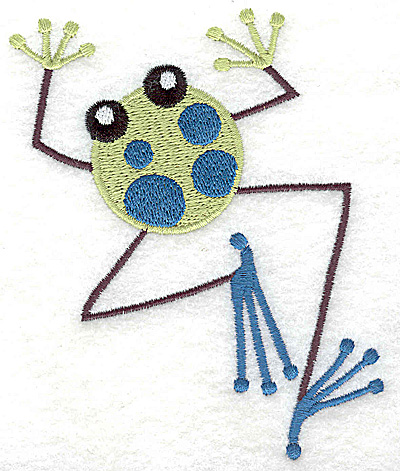 Embroidery Design: Frog B large 3.78w X 4.50h