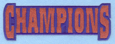 Embroidery Design: Champions applique7.00w X 2.46h