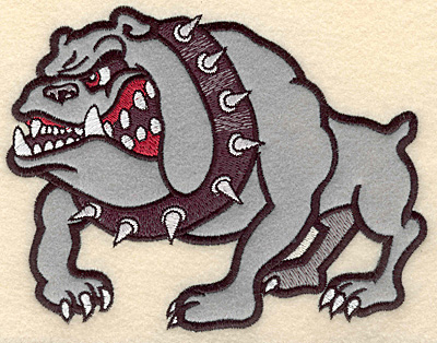 Embroidery Design: Bulldog medium applique 6.43"w X 5.00"h