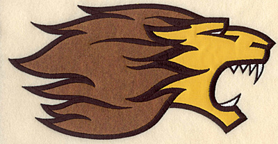 Embroidery Design: Lion large double applique 10.50"w X 5.50"h