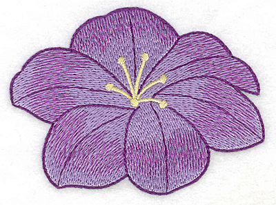 Embroidery Design: Floral bloom realistic large 3.77w X 2.80h