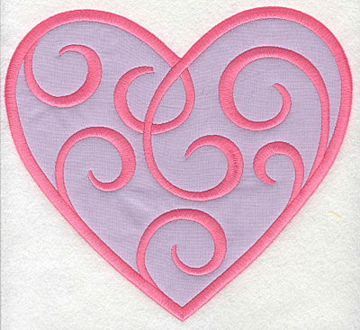 Embroidery Design: Swirly Heart 2 applique8.30w X 7.50h