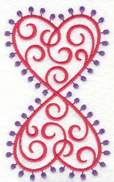 Embroidery Design: Fashion Hearts Double2.59w X 4.24h