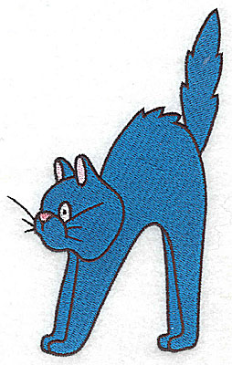 Embroidery Design: Halloween cat large 3.42w X 5.29h