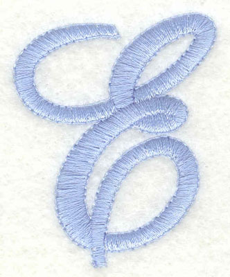 Embroidery Design: E upper case  1.73w X 2.11h