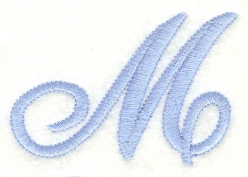 Embroidery Design: M upper case 3.11w X 2.08h