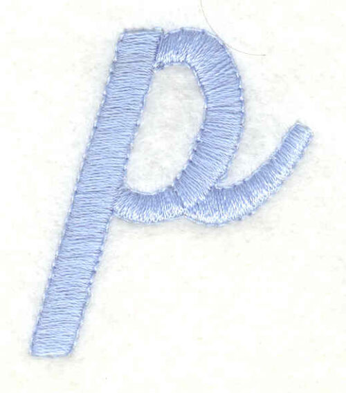 Embroidery Design: p lower case1.42w X 1.67h