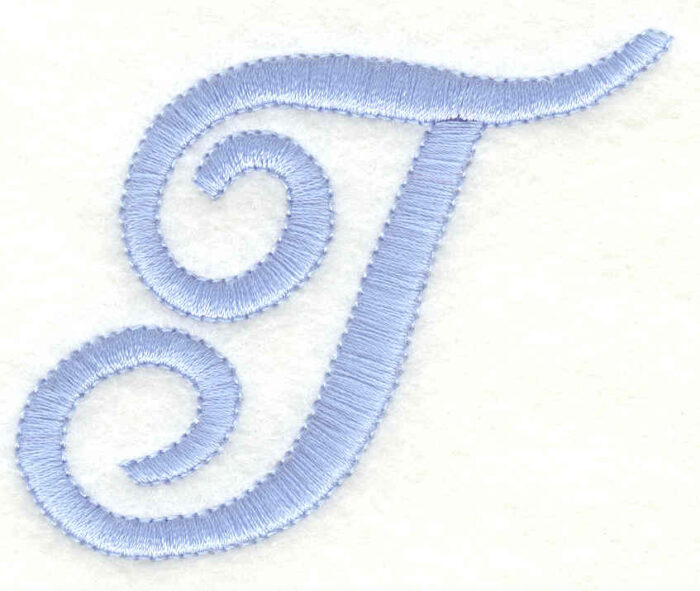 Embroidery Design: T upper case 2.76w X 2.02h