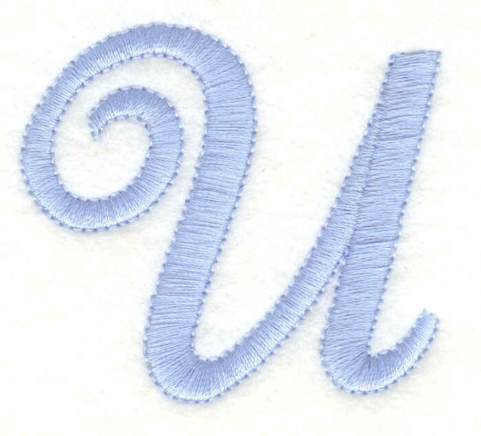 Embroidery Design: U upper case 2.23w X 1.99h