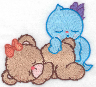 Embroidery Design: Bear's ghostly dreams large 4.94w X 4.30h