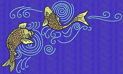 Embroidery Design: Koi F 3.93w X 6.58h