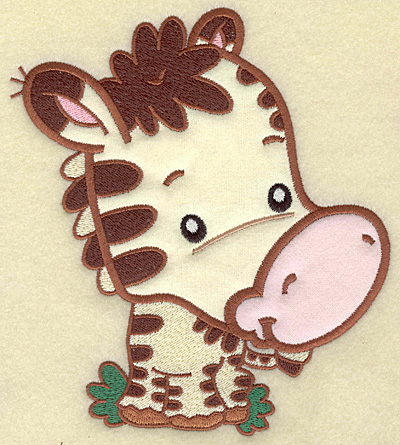 Embroidery Design: Zebra large applique 6.26w X 6.94h