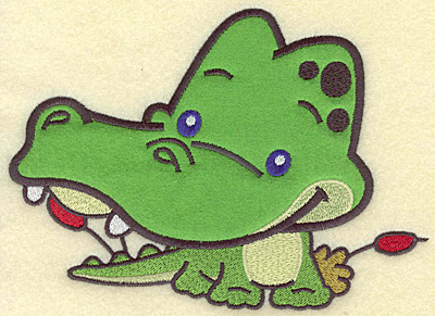 Embroidery Design: Crocodile large applique 7.15w X 5.19h