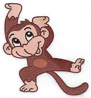 Embroidery Design: Monkey E large 4.79w X 4.97h