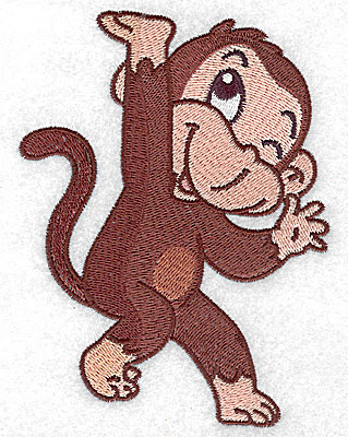 Embroidery Design: Monkey J large 3.81w X 4.94h