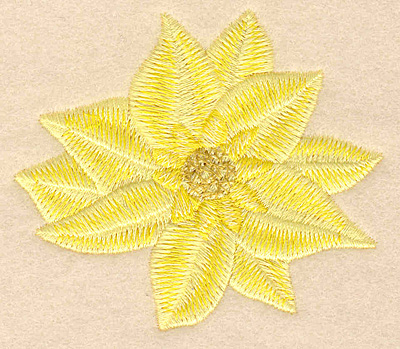 Embroidery Design: Flower yellow 3.00"w X 2.61"h