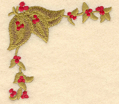 Embroidery Design: Holly with berries3.01w x 2.87h