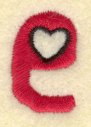 Embroidery Design: Lowercase e0.78w X 1.23h