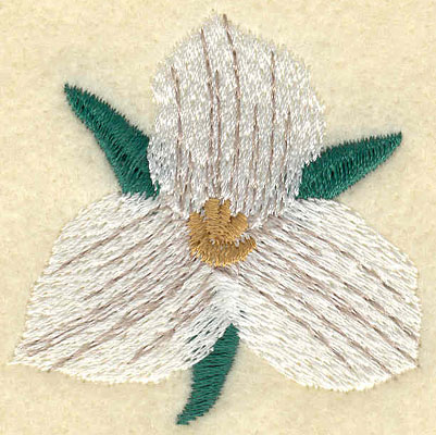 Embroidery Design: Large Trillium1.97w X 1.97h