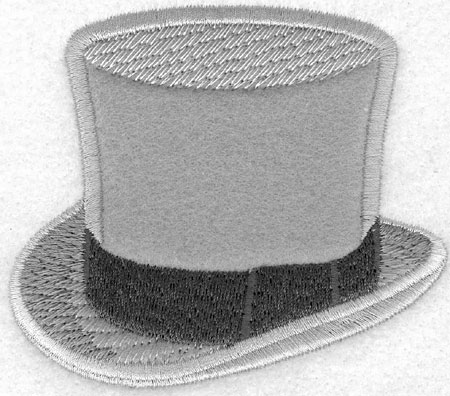 Embroidery Design: Top Hat Applique3.50w X 3.06h