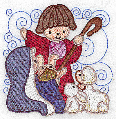 Embroidery Design: Nativity scene 6 large 4.82w X 4.93h