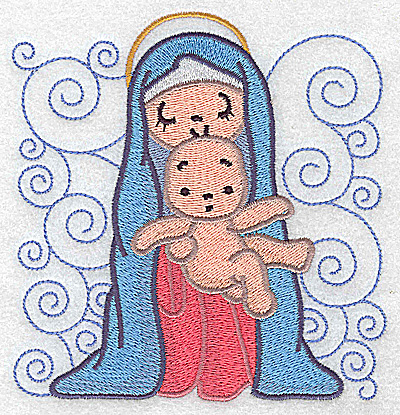 Embroidery Design: Nativity scene 7 large 4.77w X 4.96h