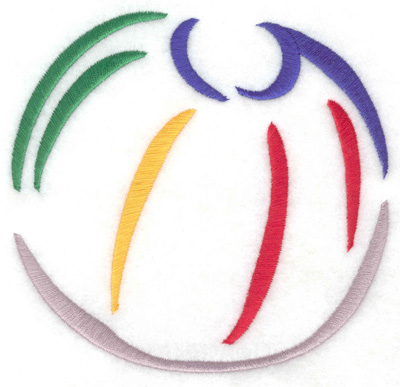 Embroidery Design: Beach ball 4.91w X 4.71h