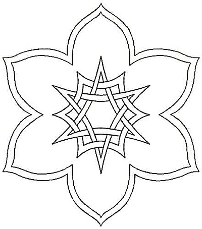 Embroidery Design: Floral Geometric small4.33w X 4.93h