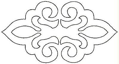 Embroidery Design: Double Fleur-de-lys small5.00w X 2.67h