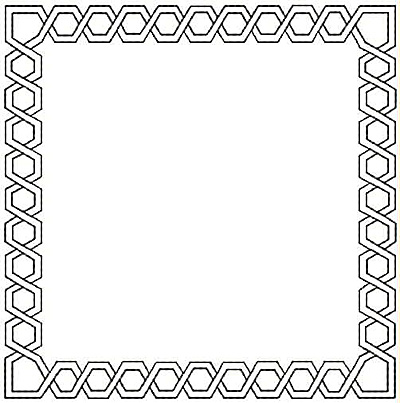 Embroidery Design: Rectangle design small4.94w X 4.99h