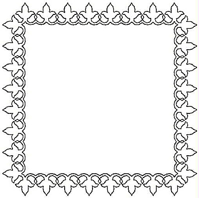 Embroidery Design: Rectangular Fleur-de-lys small5.00w X 5.00h