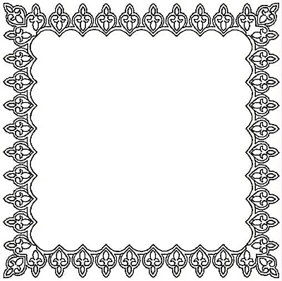 Embroidery Design: Fleur-de-lys Rectangle small5.00w X 5.00h