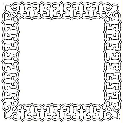 Embroidery Design: Fleur-de-lys Rectangle reverse small5.00w X 5.00h