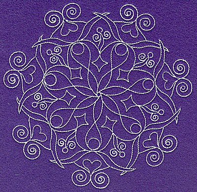 Embroidery Design: Rangoli design F large 4.96w X 6.86h